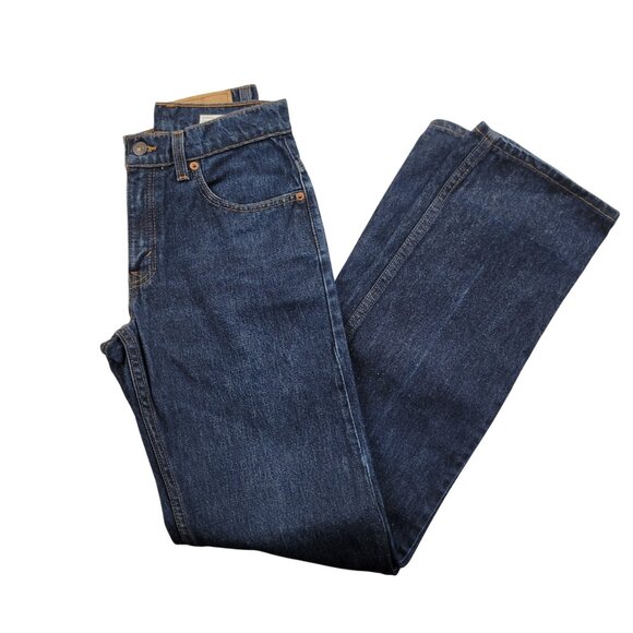 Vintage Levis Womens 555 Low Rise Guy's Fit Blue USA 90s Size 3 Jr - Picture 3 of 14